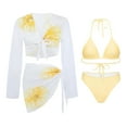 thumbnail image 1 of ZACPNCV Womens Printed Two Piece Swimsuit Tight Fit Slimming Bikini Set with Cover Up 4 Piece Swimsuit Set, 1 of 8