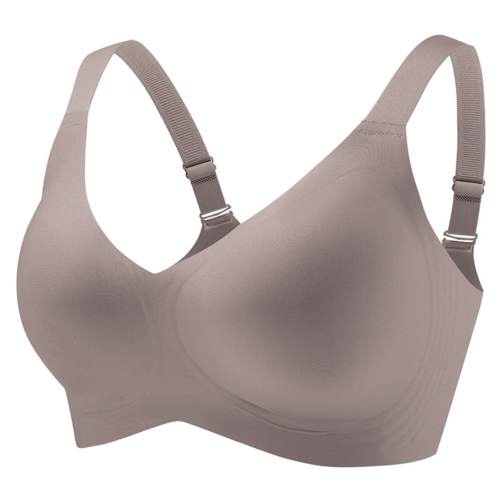 ZACPNCV Womens Racerback Sports Bra Solid Wireless Push Up Back Closure ...