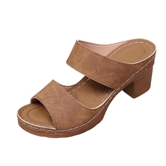 ZACPNCV Womens Sandals Fashion Strap Wedge Heel Open Toe Slide Sandals Plus Size Comfortable Lightweight Beach Shoes
