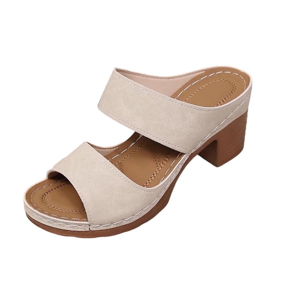 ZACPNCV Womens Sandals Fashion Strap Wedge Heel Open Toe Slide Sandals Plus Size Comfortable Lightweight Beach Shoes