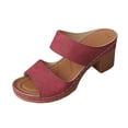 thumbnail image 1 of ZACPNCV Womens Sandals Fashion Strap Wedge Heel Open Toe Slide Sandals Plus Size Comfortable Lightweight Beach Shoes, 1 of 9