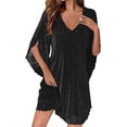 thumbnail image 1 of ZACPNCV Womens Satin Chemise Spaghetti Straps Lace Trim Lightweight Short Nightgown for Summer Sleepwear Comfortable and Elegant, 1 of 9