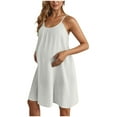 thumbnail image 1 of ZACPNCV Womens Sleeveless Nursing Dress Summer Breastfeeding Dresses Adjustable Strap Maternity Clothes White M, 1 of 9