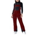 thumbnail image 1 of ZACPNCV Womens Snow Pants Insulated Waterproof Winter Ski Bibs Overalls Snow Bibs Burgundy XL, 1 of 9