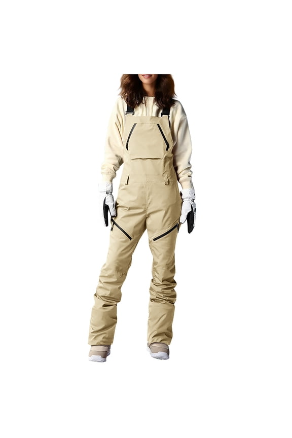 Womens Snowsuit Pants Waterproof Insulated Bib Overalls Windproof for Skiing Snowboarding and Extreme Cold Weather Activities