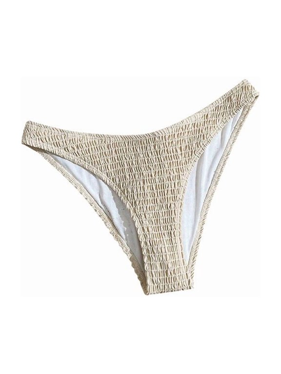 Womens Solid Color Triangle Bikini Bottoms Casual Swim Bottoms Comfortable Basic Swimwear for Beach Pool and Vacation