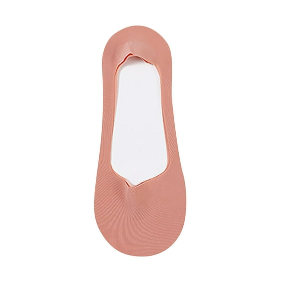 ZACPNCV Womens Thin Ultra Low Cut No Show Socks in Flats Heels Non Slip Cotton Liner Socks Orange Free Size