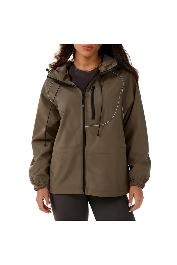 Womens Winter Shell Jacket Wind and Water Resistant Reflective Details Fleece Lined for Snow Sports