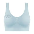thumbnail image 1 of ZACPNCV Womens Wireless Bras V Mesh Comfortable Bralette Supportive Tshirt Bra No Underwire Seamless Push Up Everyday Bras Light Blue 3XL, 1 of 7