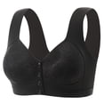 thumbnail image 1 of ZACPNCV Womens Wireless Racerback Bra Lace Trim Front Closure Push Up Breathable Daily Underwear, 1 of 1