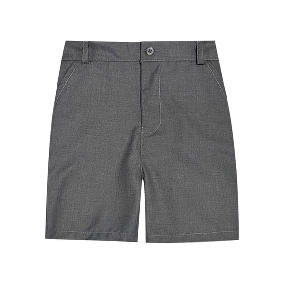 ZACPNCV Youth Boys Golf Shorts Stretch School Uniform Clothes Kids Flat Front Dress Chino Hybrid Twill Casual Shorts Pockets Gray 17-18 Years