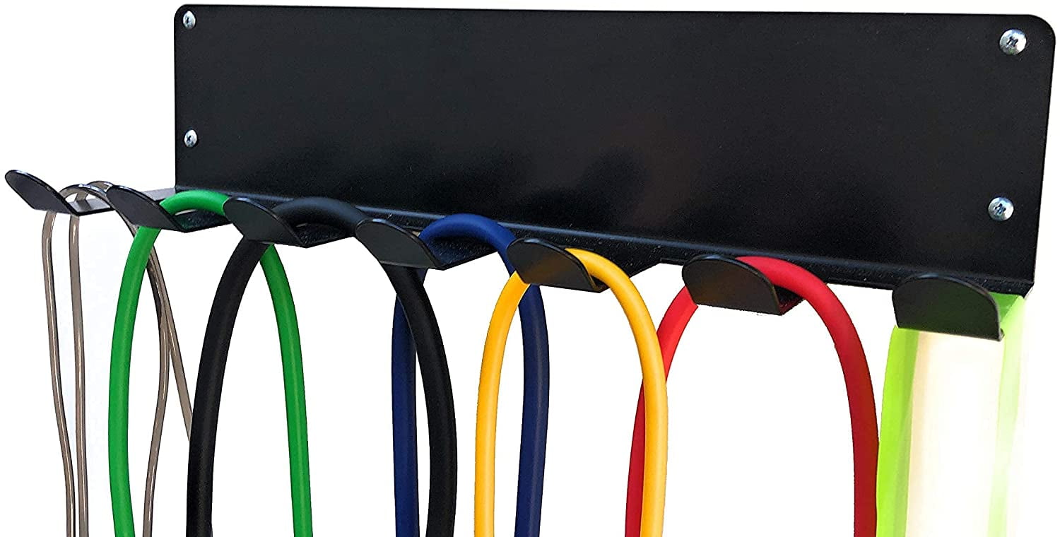 ZAEO Storage Rack for Fitness Bands Foam Rollers Jump Rope Rack 7 Prong ...