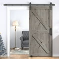 ZAFLY 42"x 84" Sliding Barn Door, Single Track Sliding Barn Door with