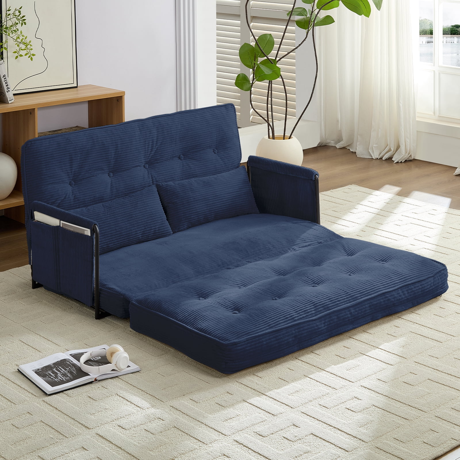 ZAFLY Adjustable Floor Sofa Bed, Multi-Functional Bean Bag Chair, 6 ...
