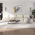 thumbnail image 1 of ZAFLY Modular Sectional Sofa, Convertible L Shaped U Shaped Couch Sofa, Living Room Furniture Sets Modern Armless Floor Sofa, Couch for Living Room Bedroom, 5PCS (Beige), 1 of 7