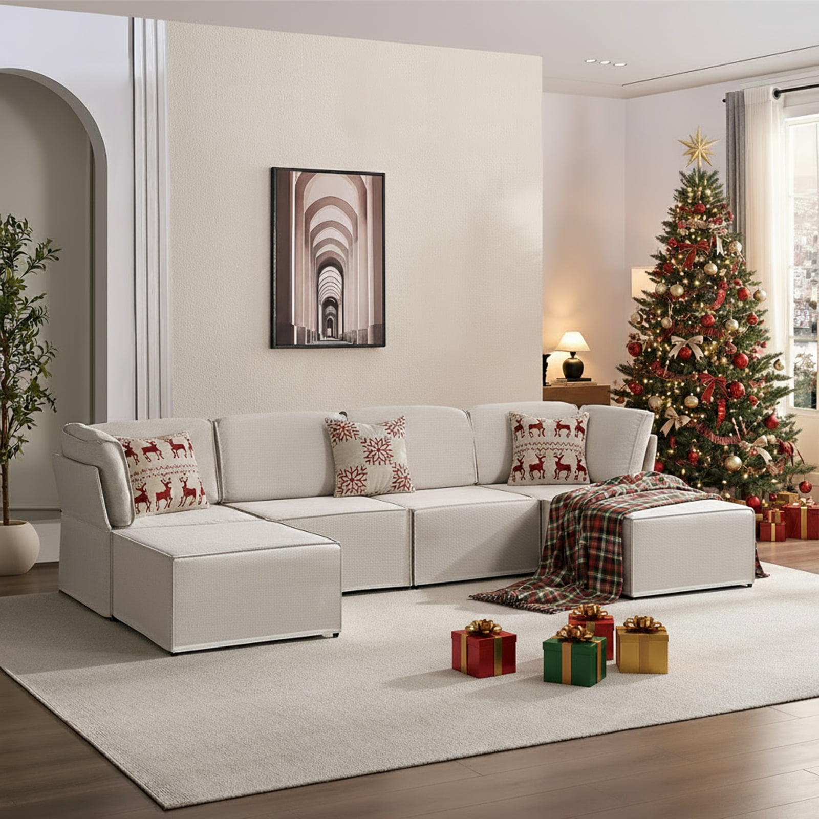 Customer reviews for ZAFLY U Shaped Modular Sectional Sofa Couch