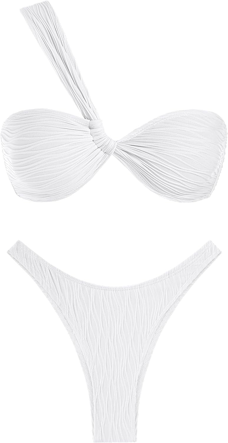 HOT] 2019 High Cut Two Tone Bandeau Bikini Set In BLACK M | ZAFUL