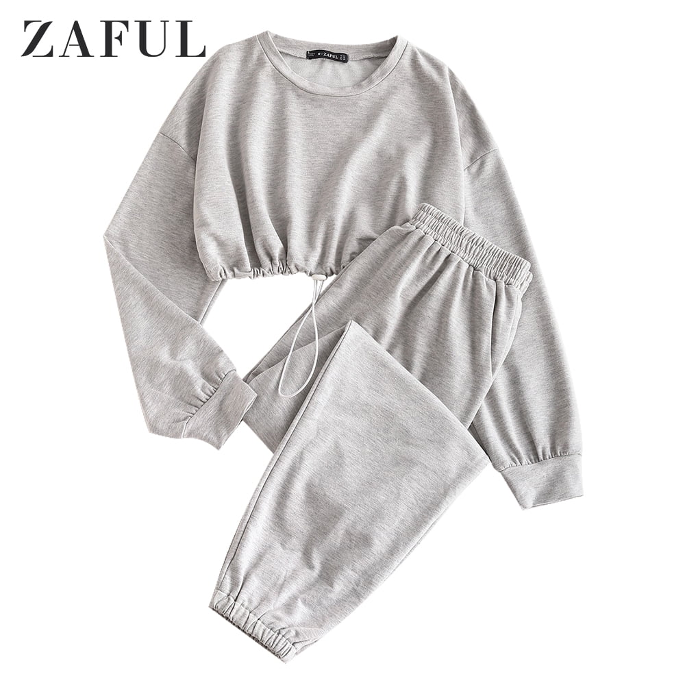 ZAFUL for Women's Leisure Marled Toggle Drawstring Sweatshirt and