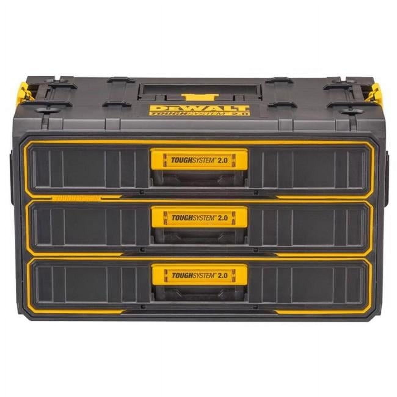 Black and Yellow Plastic 3-Drawer Tool Organizer
