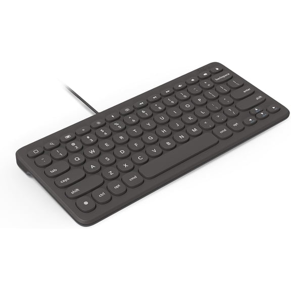 Zagg Connect Keyboard - Compact Design 12-in Lightning Connector Wired Keyboard for iOS, iPadOS Devices - Optimized Typing, Sustainable, Everyday Use Tablet Accessory