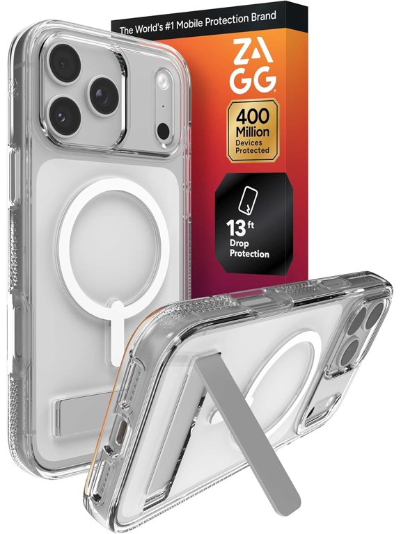 Crystal Palace Case with Kickstand for iPhone 17 Pro Max - Clear Drop Protection (13ft/4m) MagSafe Charging Compatible ClearGuard Anti-Yellowing Technology Scratch Resistant Phone Case