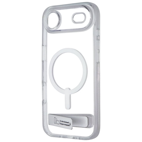 ZAGG Crystal Palace Case with Kickstand for iPhone Air - Clear Drop Protection (13ft/4m) MagSafe Charging Compatible ClearGuard Anti-Yellowing Technology Scratch Resistant Phone Case