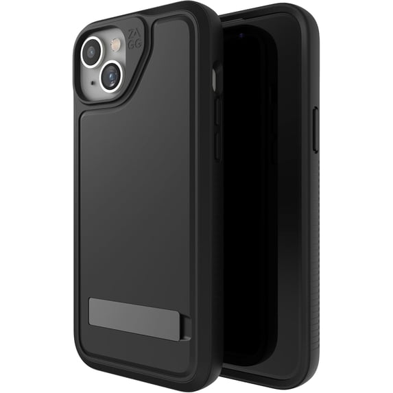 ZAGG Everest Snap iPhone 15 Plus Case with Kickstand for Phone - Drop Protection (20ft/6m) Triple-Layer Textured Cell Phone Case for iPhone 15 No-Slip Design MagSafe Phone Case