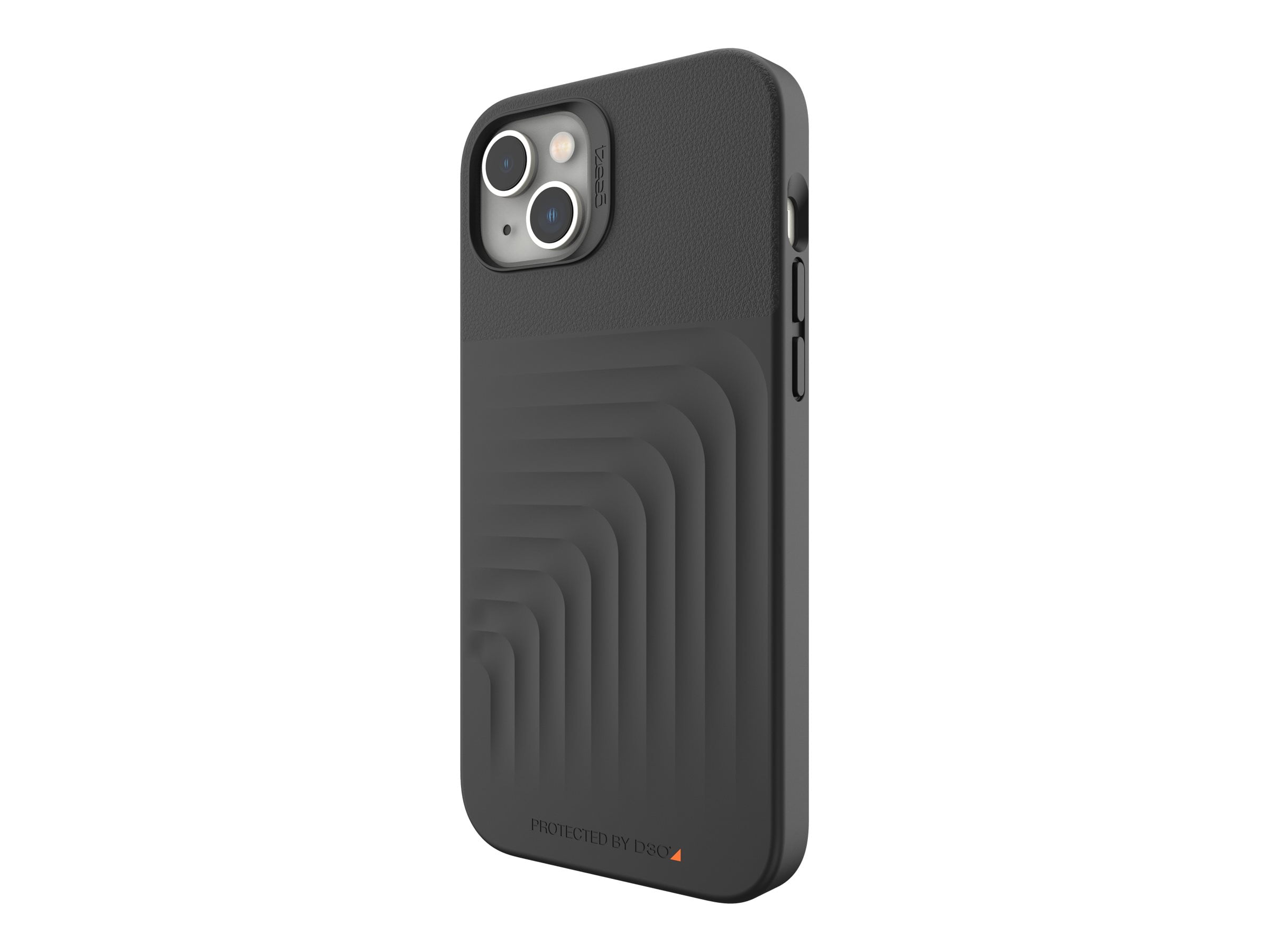 ZAGG Gear 4 Milan Snap D30 - Custodia protettiva compatibile con iPhone 14 Pro Max, sottile, antiurto, ricarica wireless, motivo vortice nero