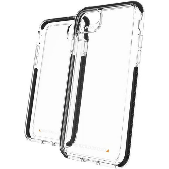 ZAGG Gear4 Piccadilly Case - iPhone SE (2020-2022)/8/7/6s/6 - Advanced Impact Protection, Integrated D3O Technology - Textured Grip, Clear with Black