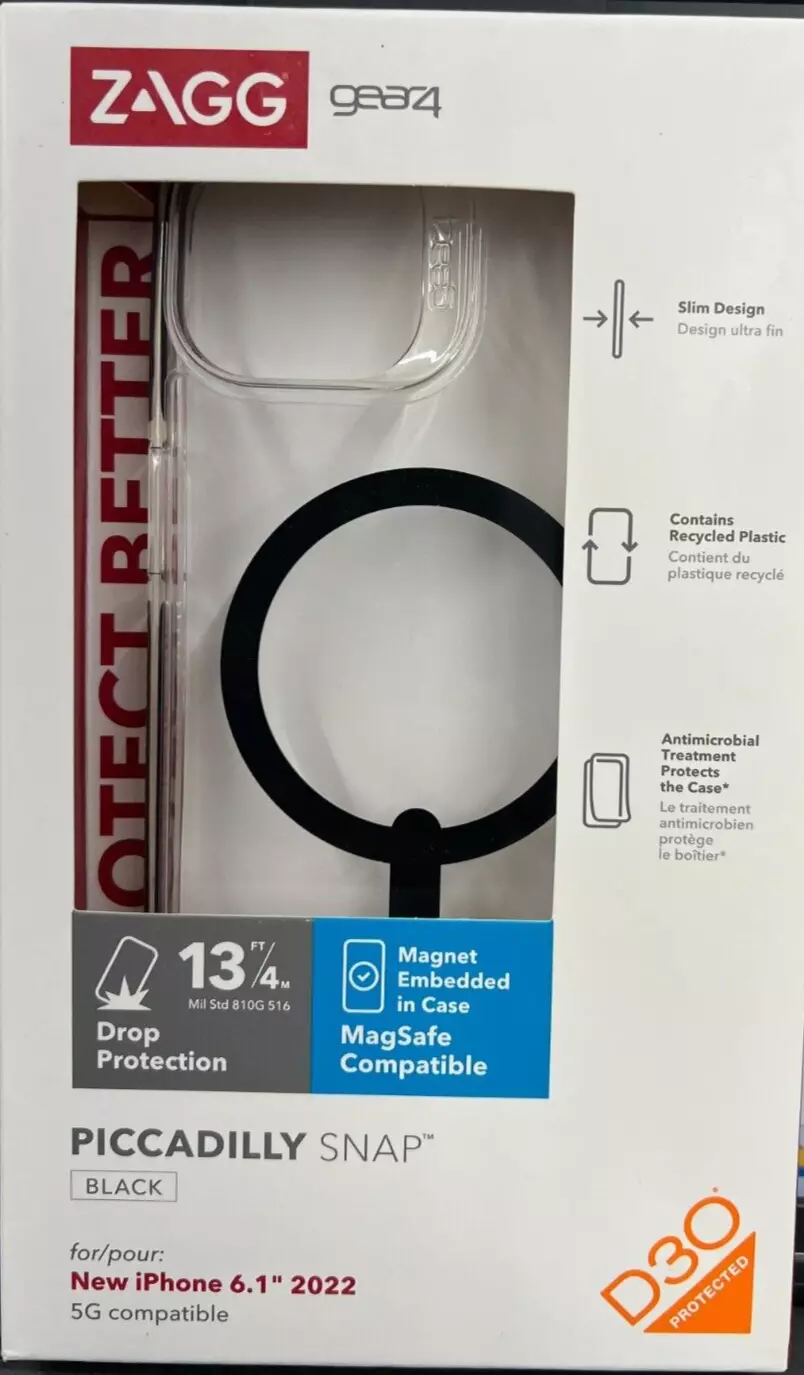 ZAGG | Gear4 Piccadilly Snap with MagSafe Case for iPhone 14/13 -  Black