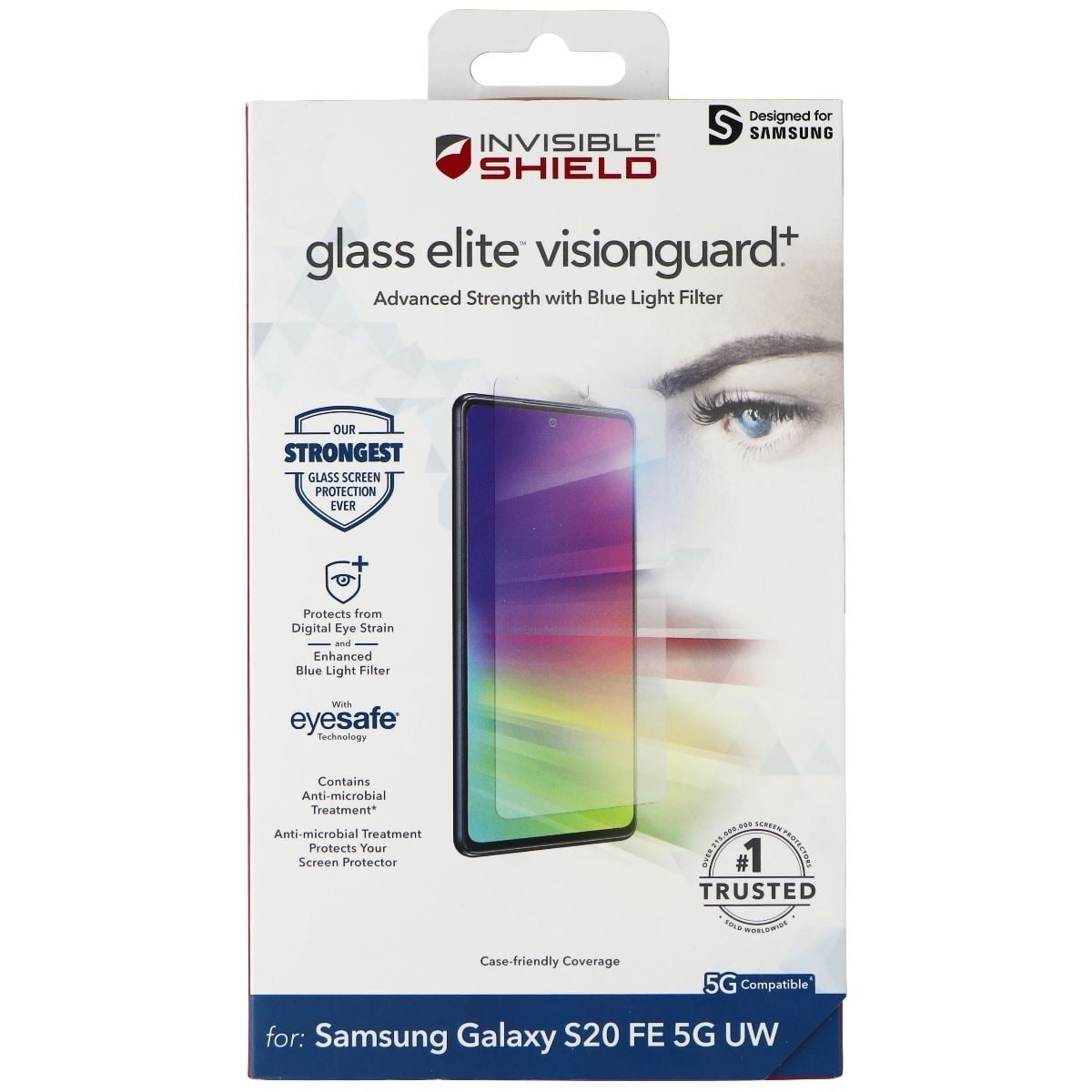 ZAGG Glass Elite VisionGuard+ Protector, Galaxy S20 FE 5G UW