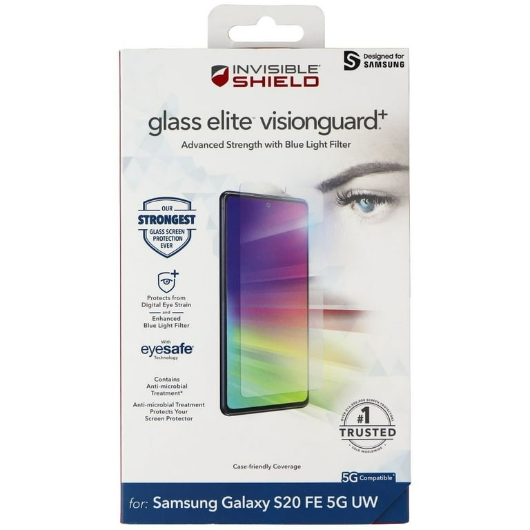 ZAGG Glass Elite VisionGuard+ Protector, Galaxy S20 FE 5G UW