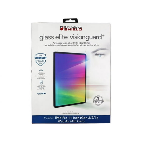 ZAGG (Glass Elite VisionGuard+) for Apple iPad Pro 11-inch (Gen 3/2/1) & Air 4th