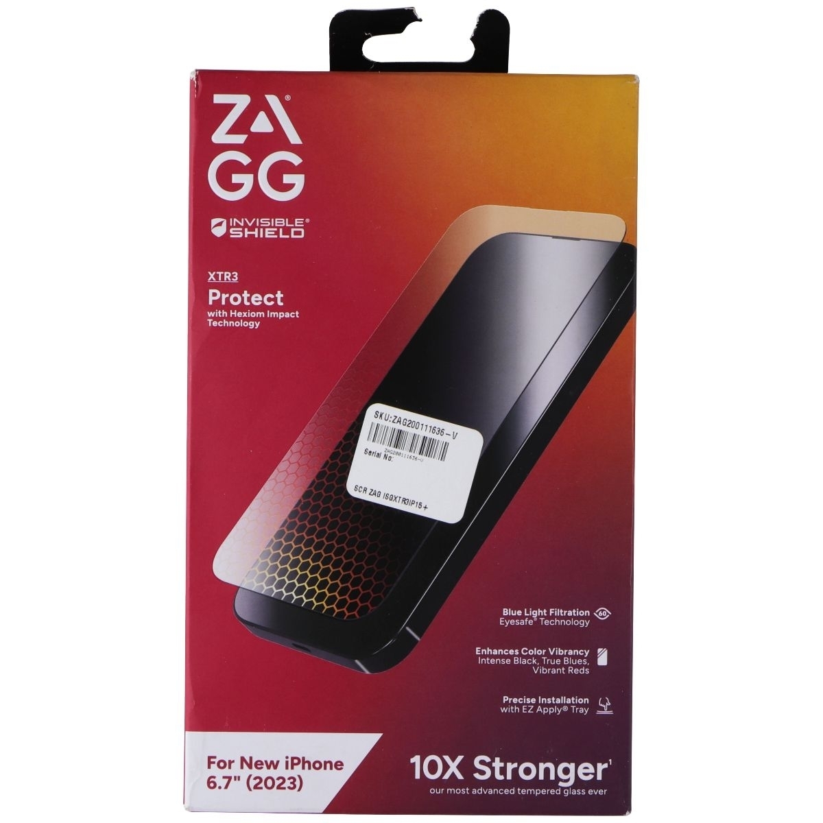 ZAGG (Glass XTR3) Screen Protector for iPhone 15 Plus / 14 Plus Clear
