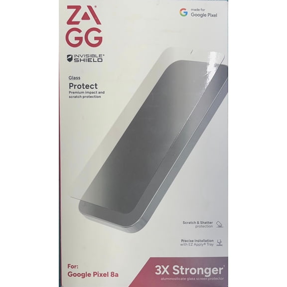 ZAGG Invisible Shield Glass Biometric Screen Protector For Google Pixel 8a-Clear