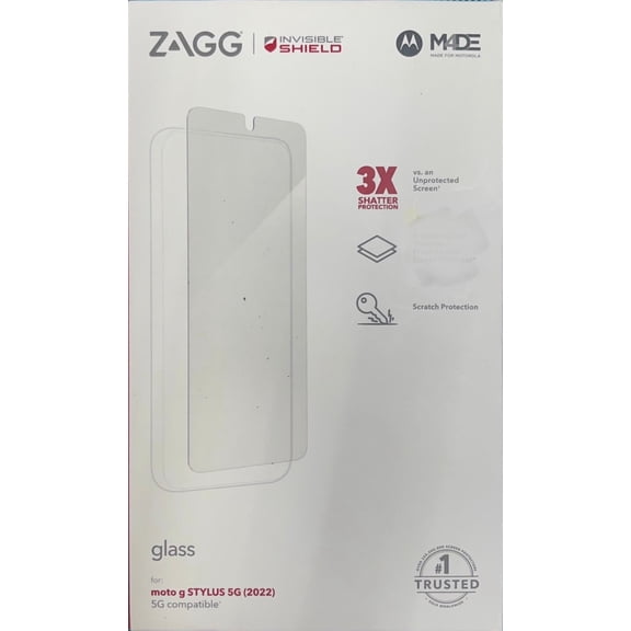 ZAGG Invisible Shield Glass Screen Protector For Moto g Stylus 5G (2022), Clear