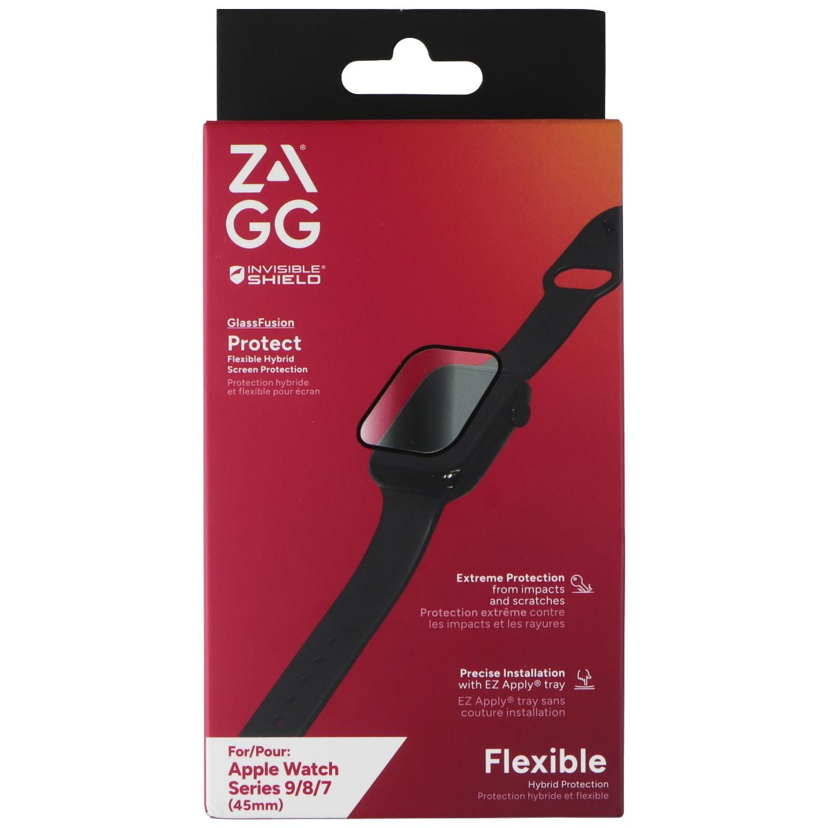ZAGG Invisible Shield GlassFusion Screen Protector For Apple Watch 9 8 7 45mm
