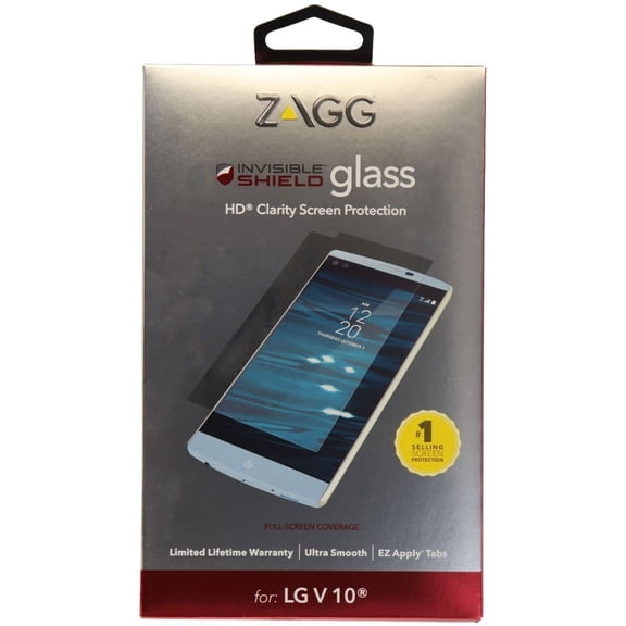 ZAGG Invisible Shield Tempered Glass for LG V 10 - Full Screen Coverage/HD Clear