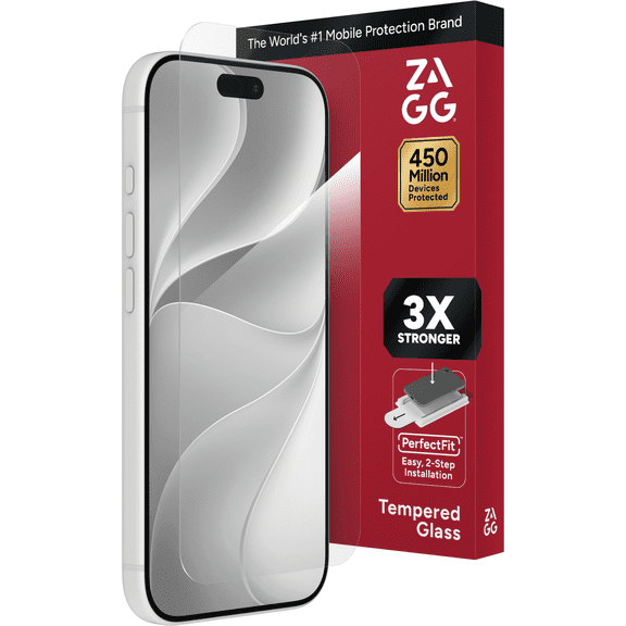 ZAGG InvisibleShield Clear Glass Screen Protector for Apple iPhone 18 Pro & iPhone 17 Pro with PerfectFit Installation, 3x Stronger Glass, Impact & Scratch Protection