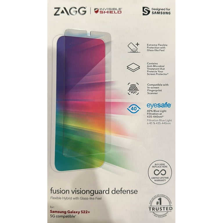 ZAGG InvisibleShield Fusion VisionGuard Defense Flexible Blue