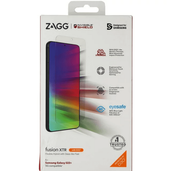 ZAGG InvisibleShield Fusion XTR Screen Protector for Samsung Galaxy S22+