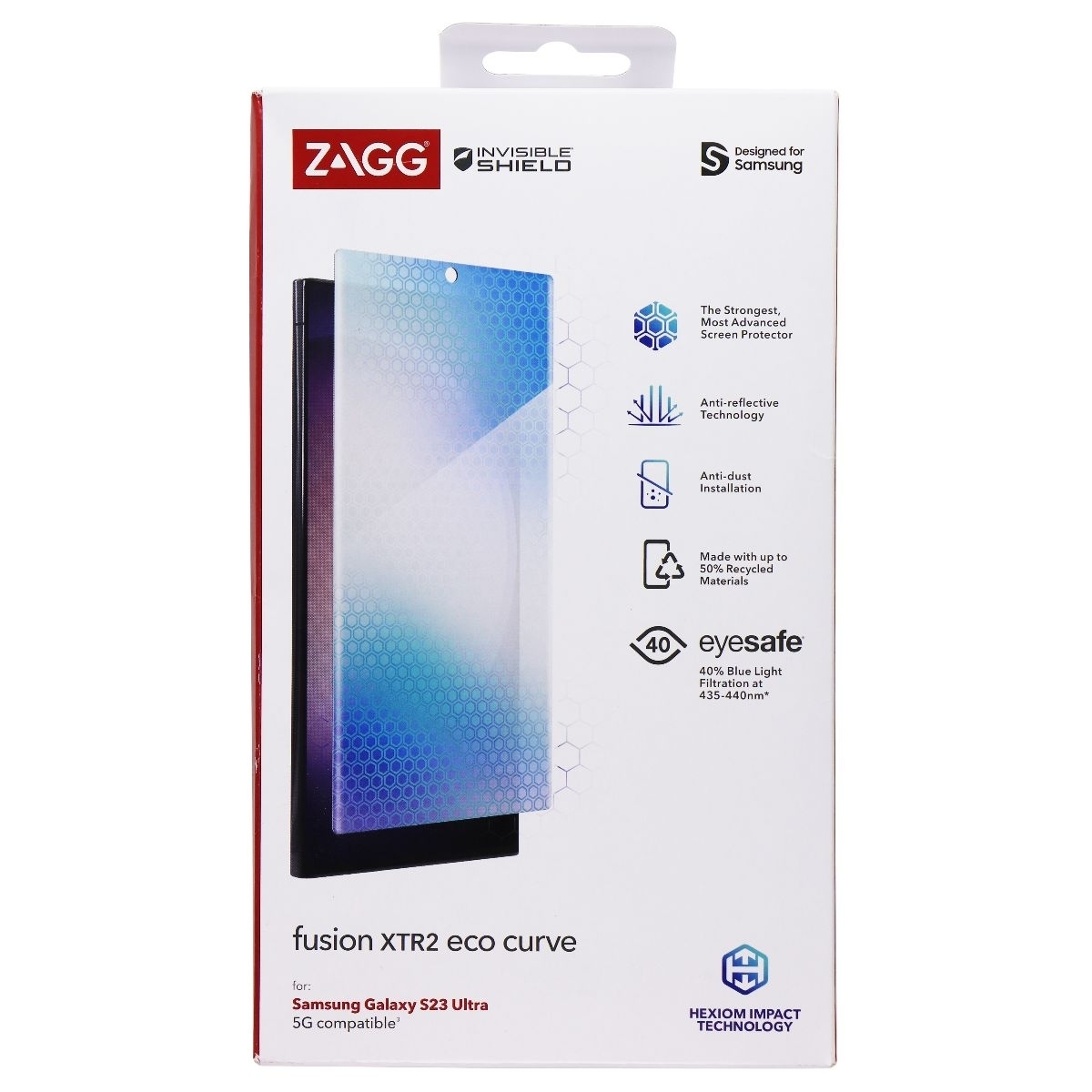 ZAGG InvisibleShield Fusion XTR2 Eco Curve Screen Protector for Galaxy