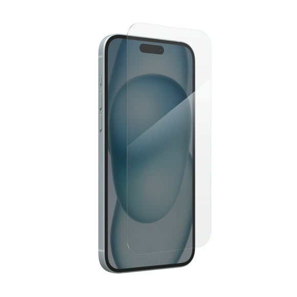ZAGG InvisibleShield Apple iPhone 15 Plus Glass Shield Clear Screen Protector, Easy Installation with Precise Install Tray, 3x Stronger Glass, Impact & Scratch Protection