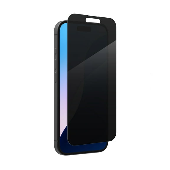 ZAGG InvisibleShield – Apple iPhone 16 & iPhone 15 Glass Shield Privacy Screen Protector, Easy Installation with Precise Install Tray, 3x Stronger Glass, Impact & Scratch Protection