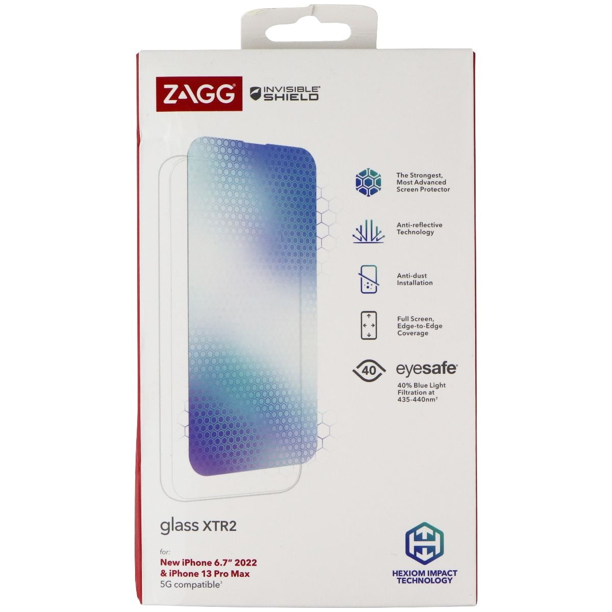 ZAGG InvisibleShield Glass XTR for iPhone 13 and 13 Pro, Heavy-Duty D30  Material, Ultra-Sensitive & Smooth Touch, Blue-Light Protection,  Anti-Microbial Treatment, Easy to Install 