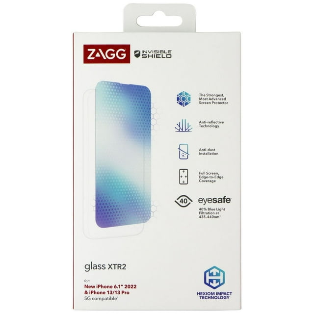 ZAGG InvisibleShield (Glass XTR2) Protector for iPhone 14 / iPhone 13 / 13 Pro