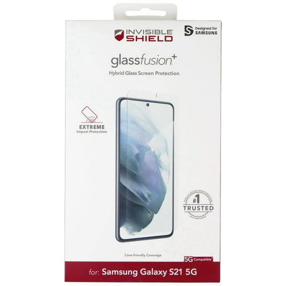ZAGG InvisibleShield GlassFusion+ - Hybrid Glass Screen Protector - Made for Samsung GS21 (6.2") - Case Friendly