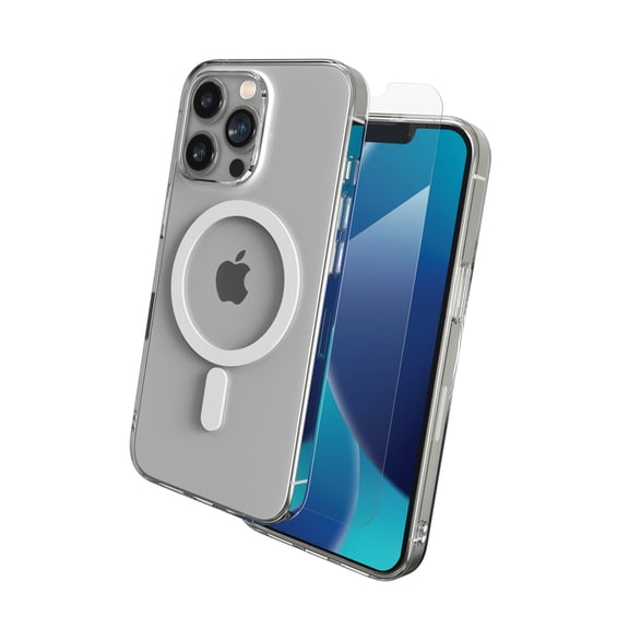 ZAGG-Max Protection Case + Screen Protector 360 Protection Bundle for Apple iPhone 14 Pro Max Clear