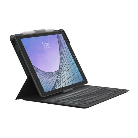 ZAGG - Messenger Folio 2 Keyboard & Case for Apple iPad 10.2" (7th, 8th, 9th Gen) and iPad Air 10.5" (3rd Gen) - Charcoal