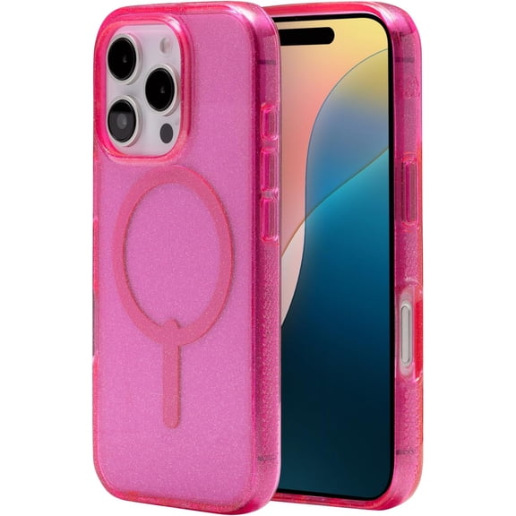 ZAGG Milan Snap Case for iPhone 16 Pro Pink Glitter